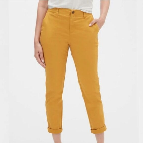 GAP Gold Plate Girlfriend Chino Pants - Picture 1 of 16